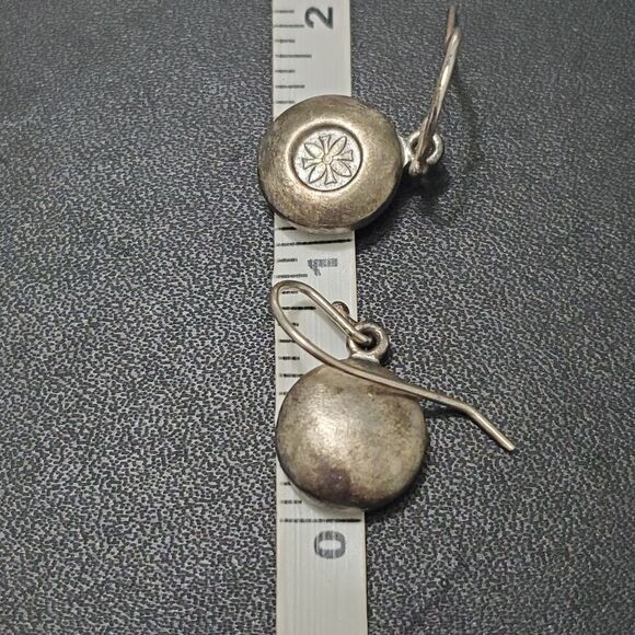 **Last Chance!! Final Sale** Vintage sterling silver round earrings - Picture 4 of 7